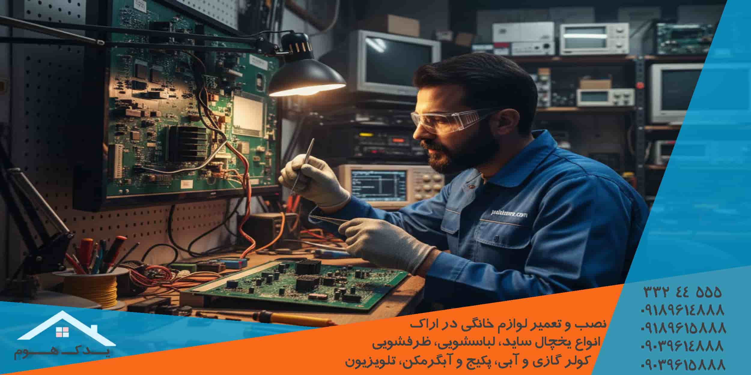 تعمیر برد یخچال ساید لباسشویی ظرفشویی اراک